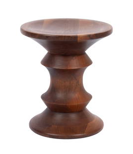 EAMES FOR HERMAN MILLER TIME LIFE STOOL: EAMES FOR HERMAN MILLER TIME LIFE STOOLMid 20th century, turned walnut.15 x 13 in. (38.1 x 33 cm.)