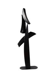 BROTHER MEL MEYER (AMERICAN (ST. LOUIS), 1928-2013): Brother Mel MeyerAmerican (St. Louis), 1928-2013Painted steelSigned and dated 1993 on base. Sculpture composed of black painted curved abstract forms.Brother Mel Meyer was born in Florissant, MO in 19