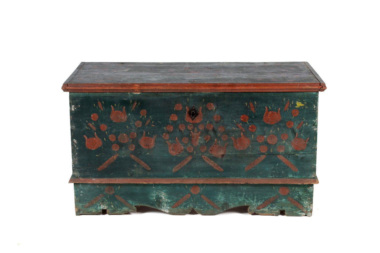 PAINTED PINE DOWRY CHEST (1 of 10)