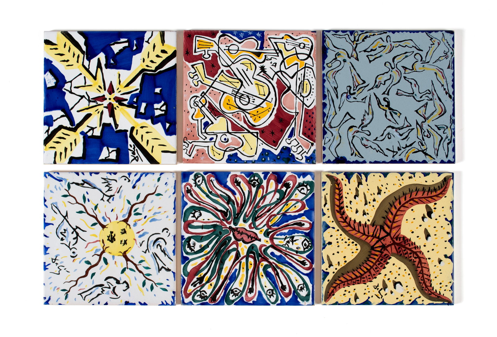 AFTER SALVADOR DALI, SIX CERAMIC TILES (1 of 8)