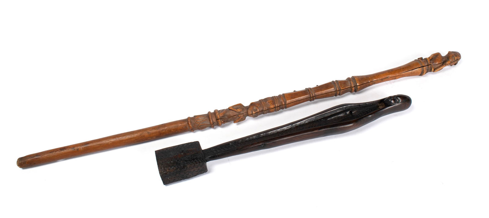 TWO AFRICAN WOOD CARVINGS (1 of 12)