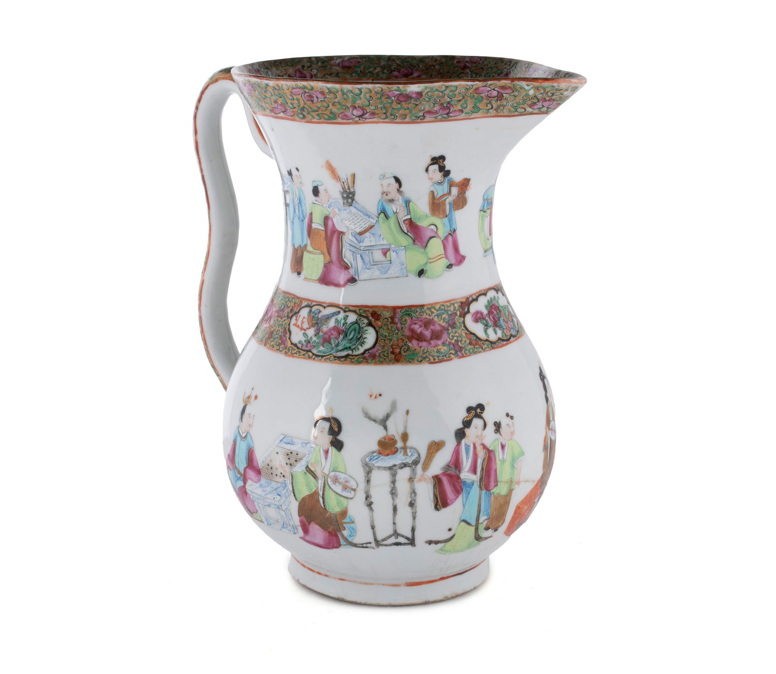 CHINESE EXPORT FAMILLE ROSE PORCELAIN PITCHER (1 of 13)