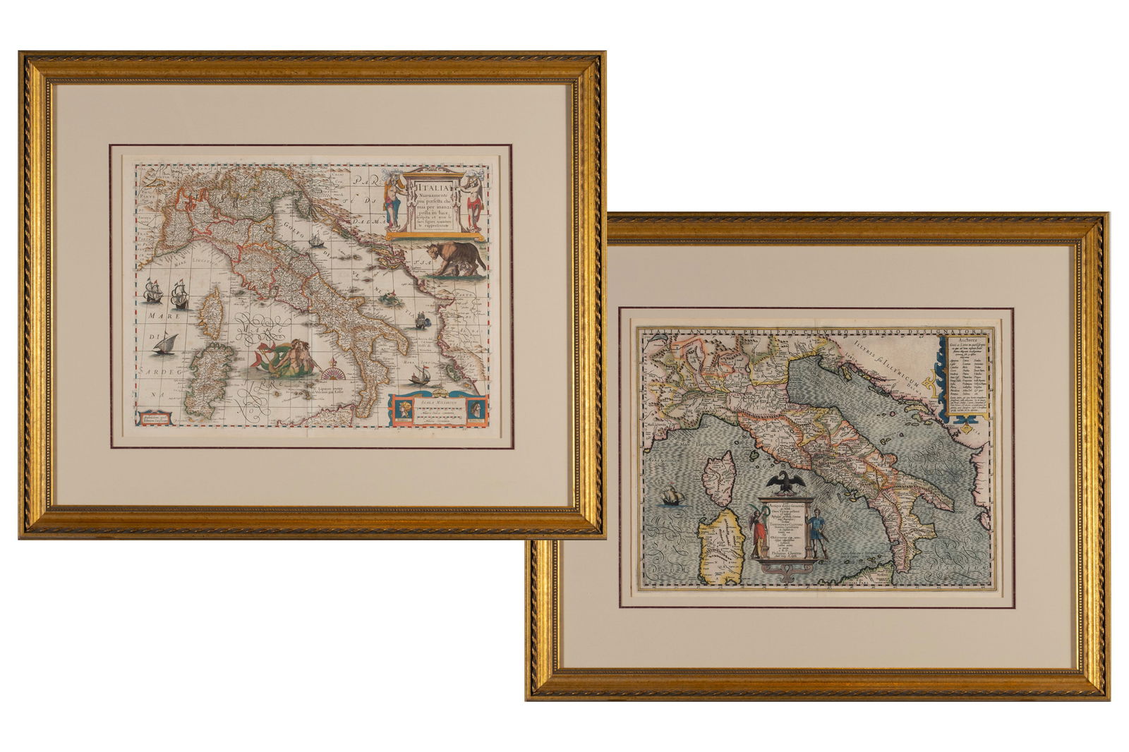 TWO ANTIQUE MAPS OF ITALY AND SURROUNDING AREA (1 of 14)