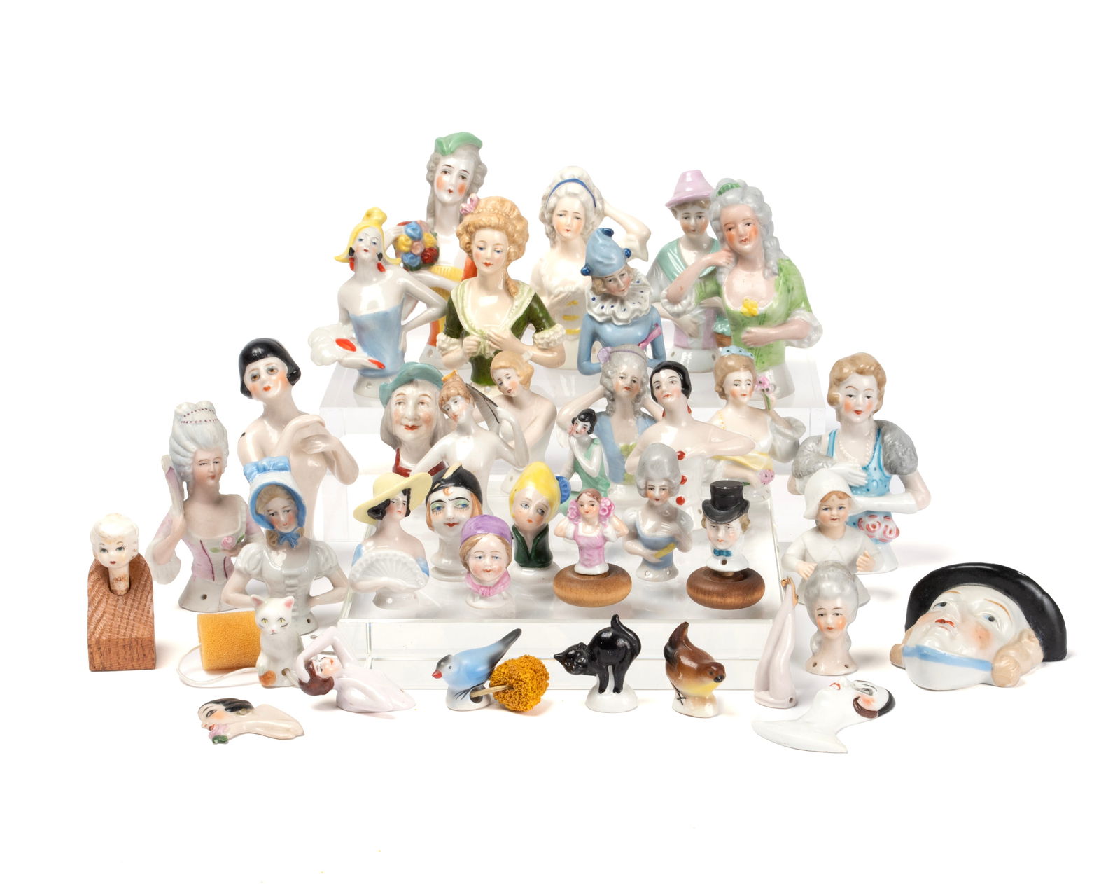 COLLECTION OF PORCELAIN HALF DOLLS (1 of 7)