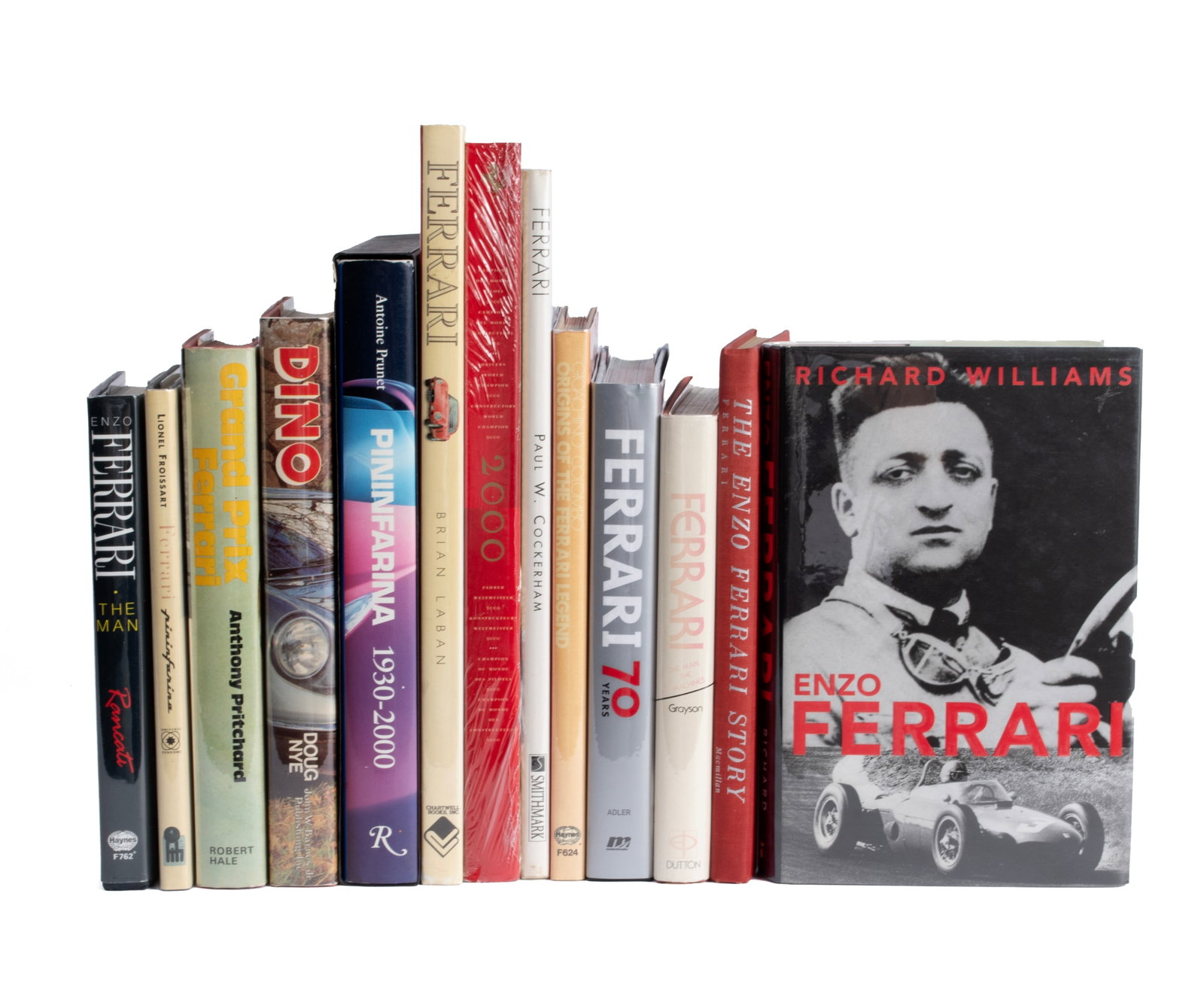 COLLECTION OF BOOKS ON FERRARI: COLLECTION OF BOOKS ON FERRARI Thirteen (13) total, including 'The Enzo Ferrari Story' by Enzo Ferrari (first English edition), Macmillan Company, New York, 1964, 'Ferrari: The Man, The Machines', Fir