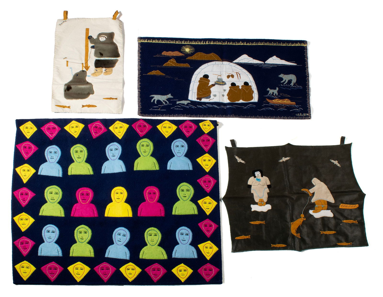 FOUR HANDWOVEN INUIT TEXTILES (1 of 13)