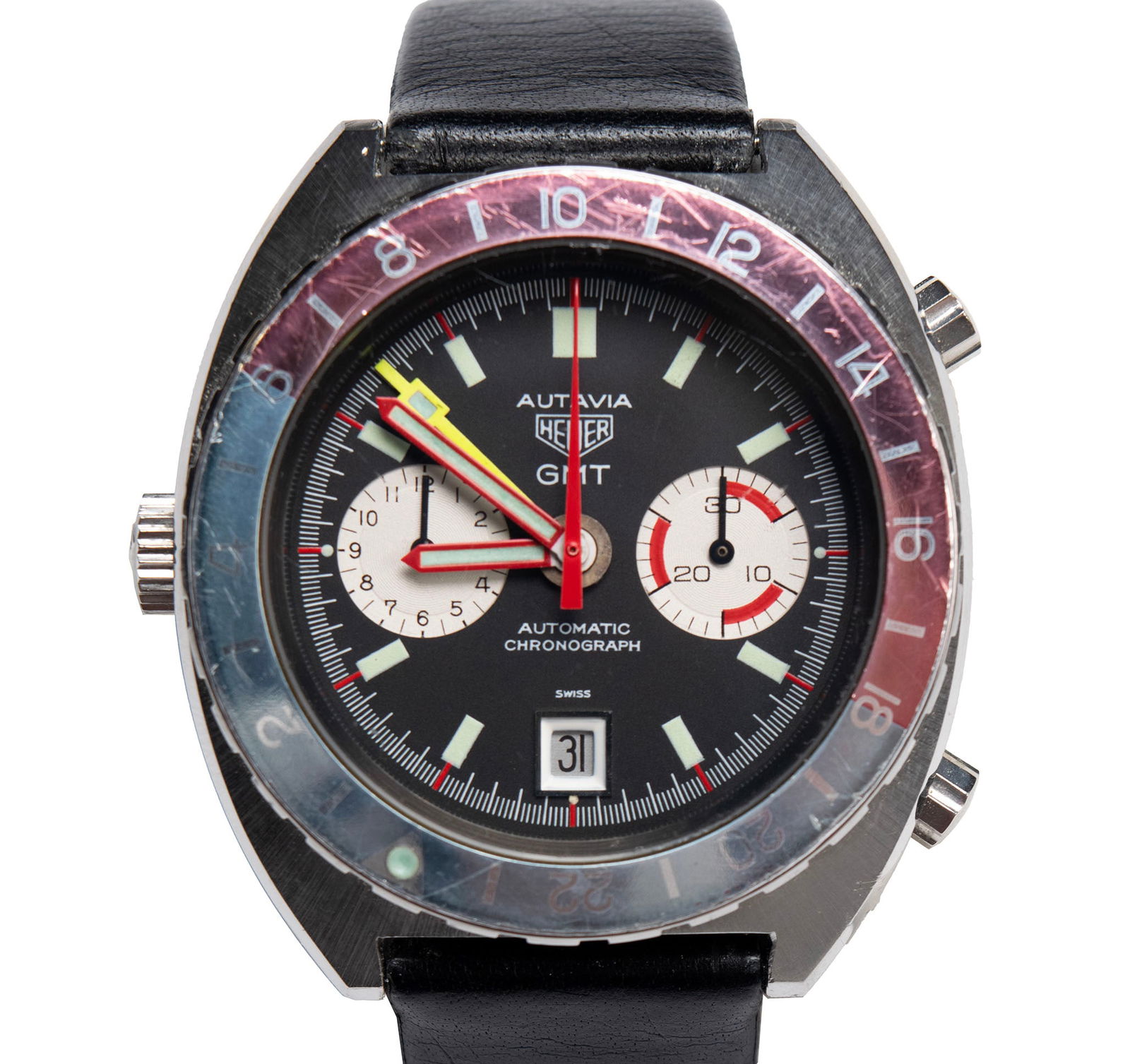 HEUER AUTAVIA GMT CHRONOGRAPH WRISTWATCH (1 of 7)