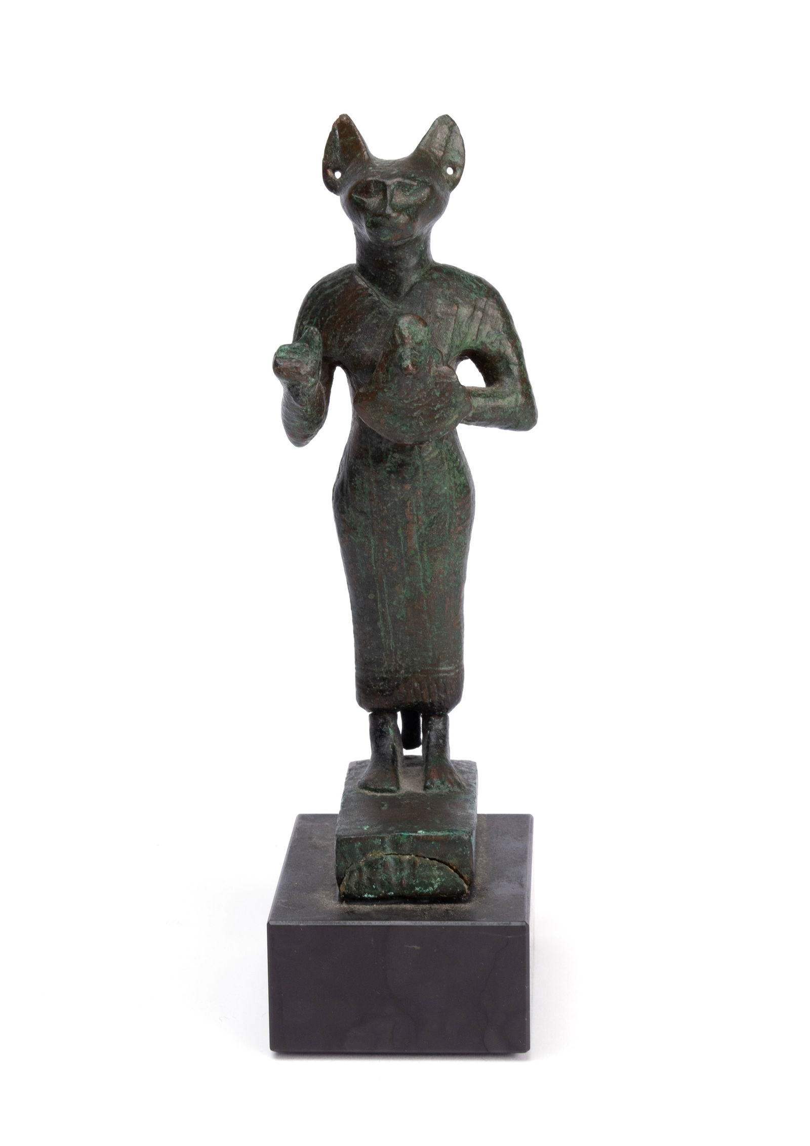 EGYPTIAN BRONZE FIGURE OF BASTET (1 of 10)