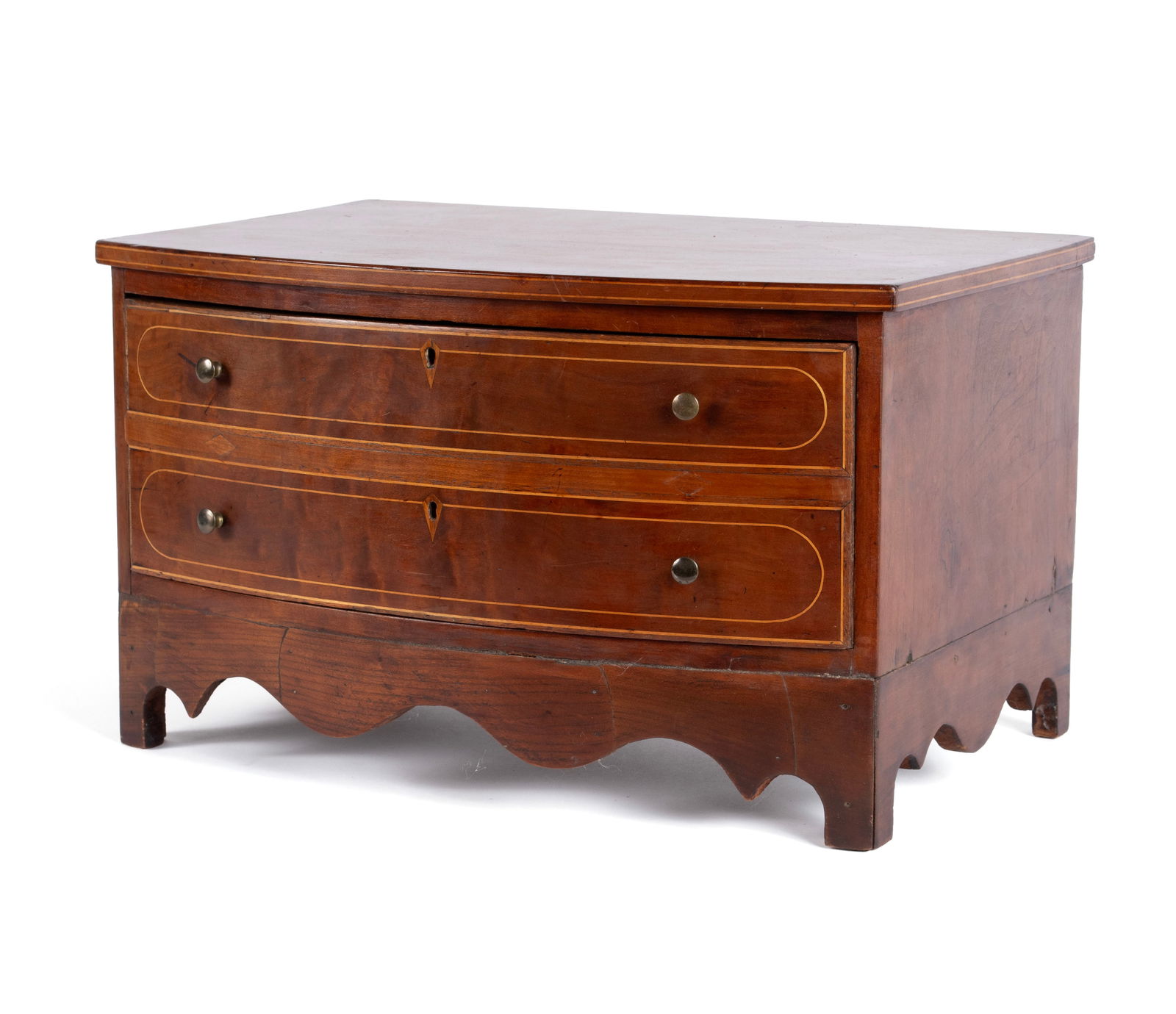 FEDERAL TABLETOP BOWFRONT SILVER CHEST (1 of 11)