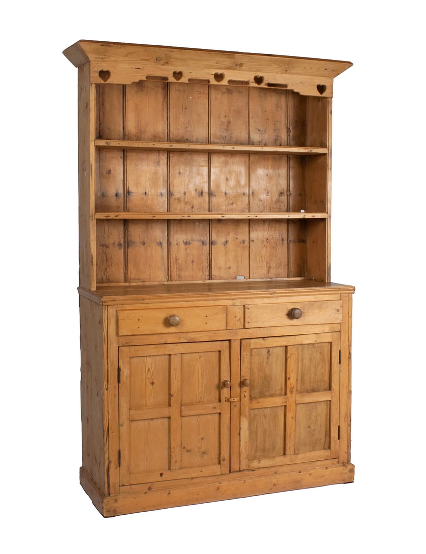 PINE STEPBACK CUPBOARD (1 of 8)