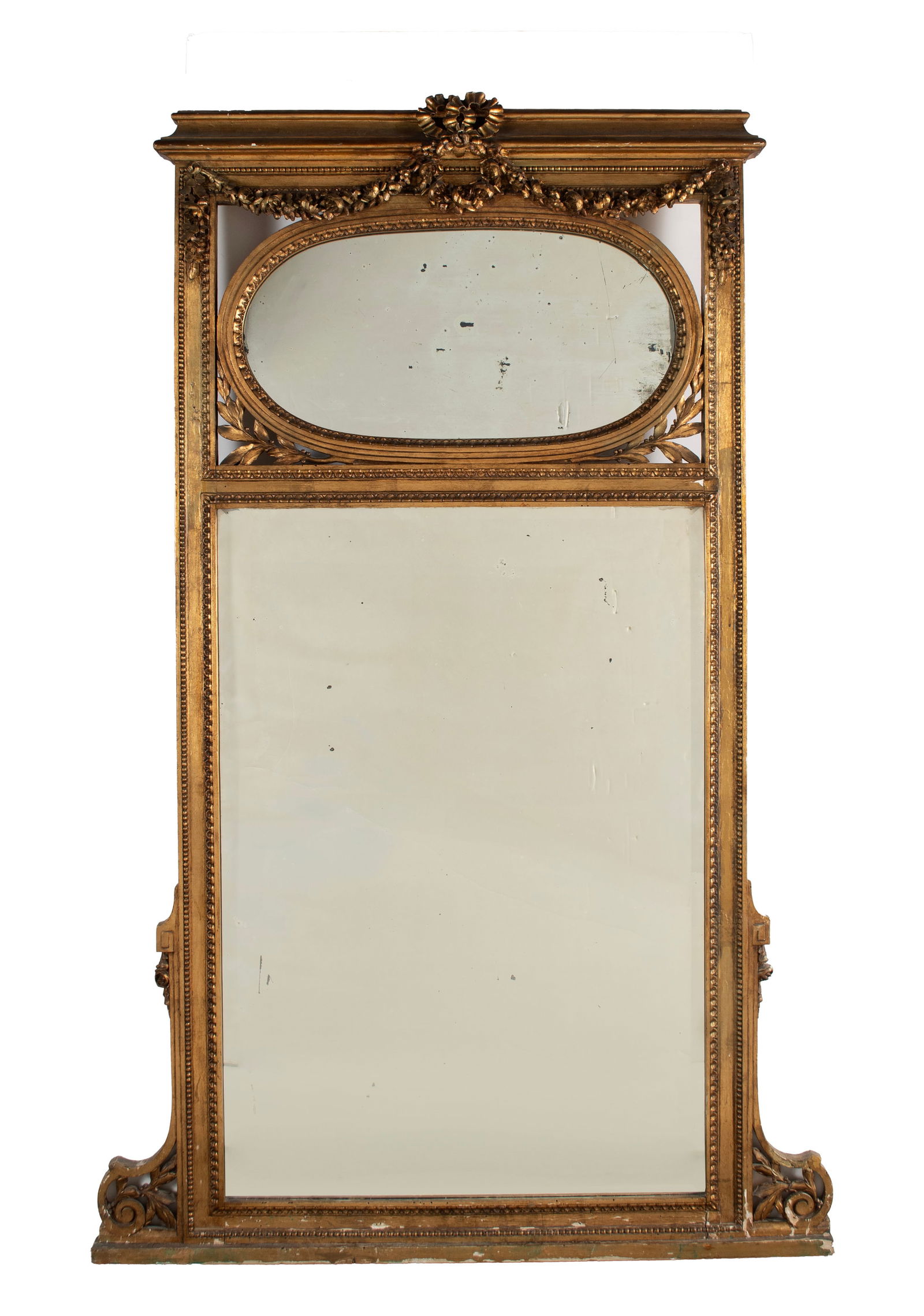 LOUIS XV STYLE TRUMEAU MIRROR (1 of 7)