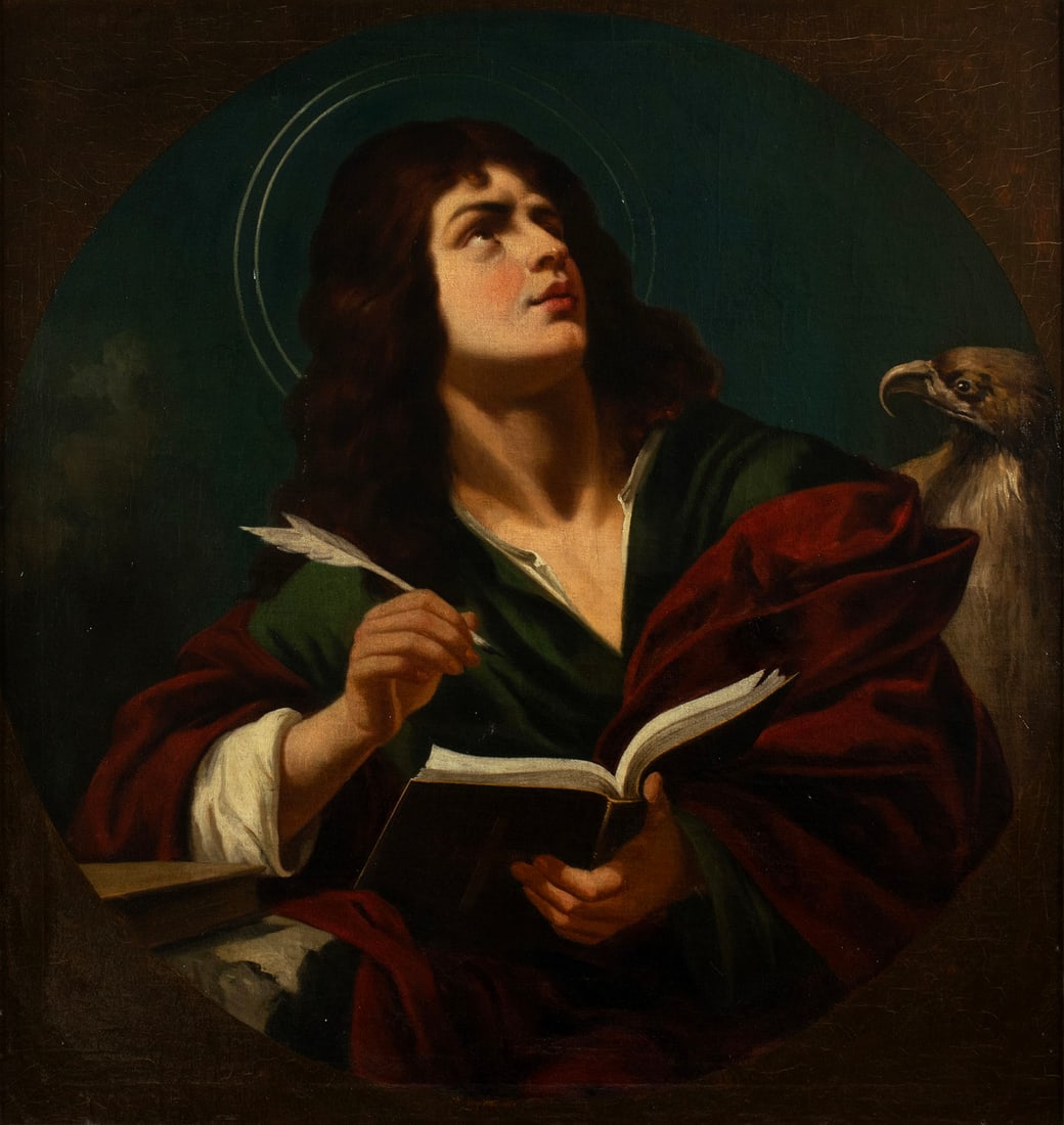 AFTER CARLO DOLCI (ITALIAN, 1616-1686), ST JOHN THE EVANGELIST (1 of 12)