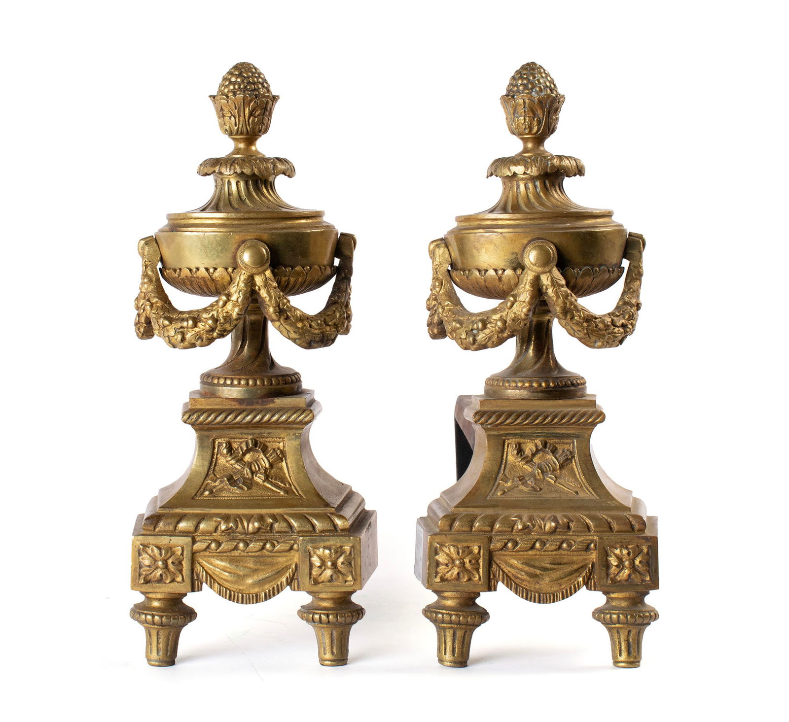 PAIR OF EMPIRE STYLE ANDIRONS (1 of 7)