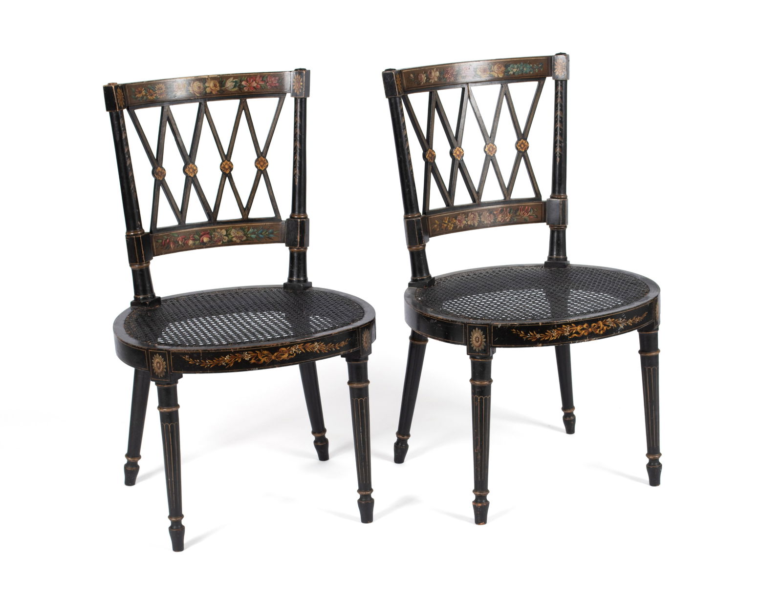PAIR OF REGENCY STYLE SIDE CHAIRS (1 of 10)