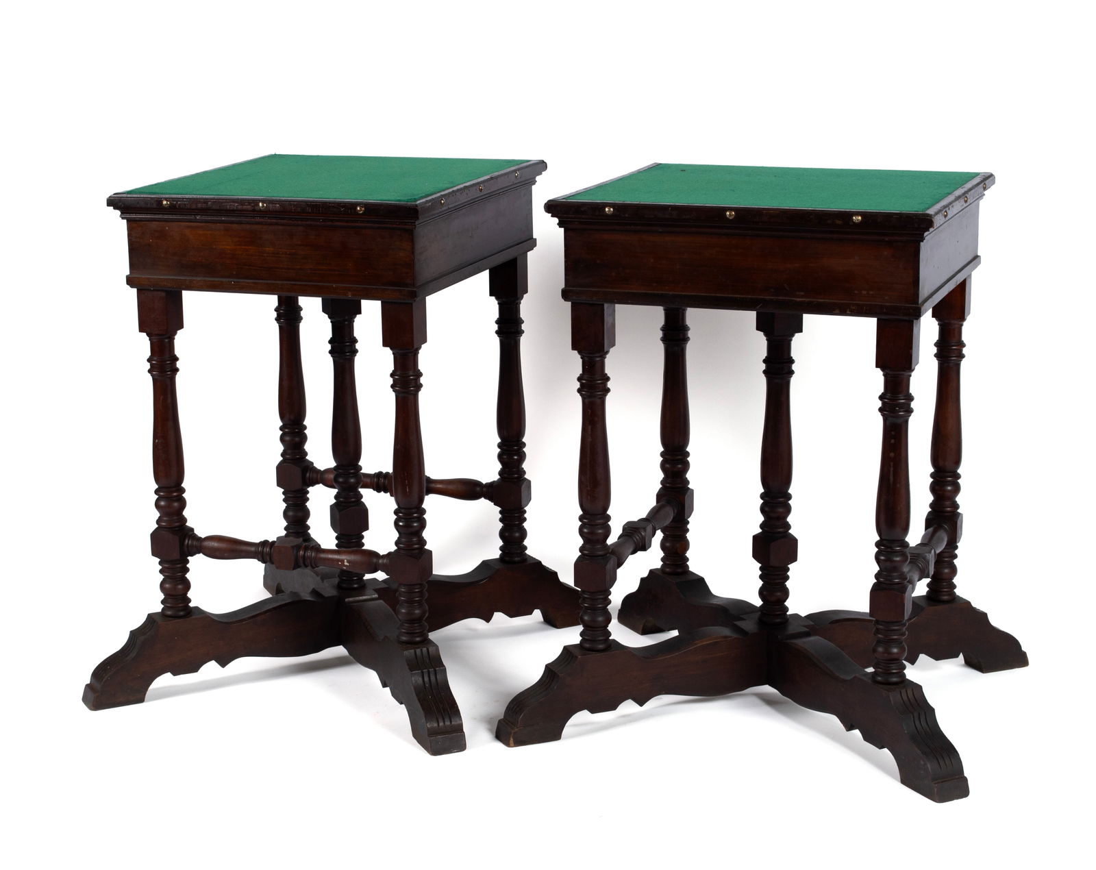 PAIR OF LARGE DISPLAY TABLES (1 of 6)