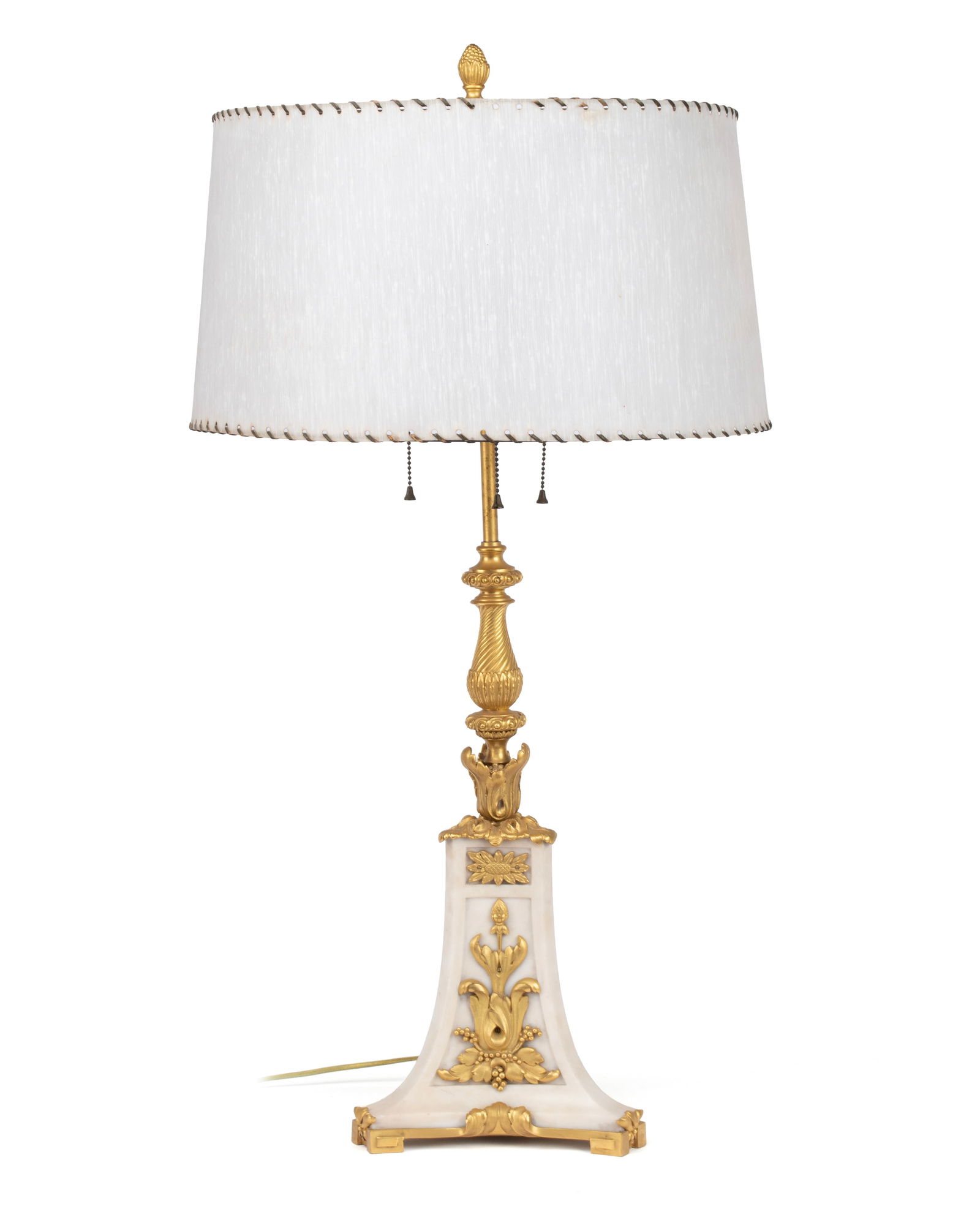 GILT BRONZE AND MARBLE TABLE LAMP (1 of 7)