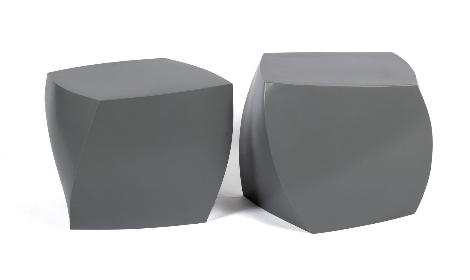 TWO TWIST CUBE SIDE TABLES BY FRANK GEHRY FOR HELLER (1 of 6)