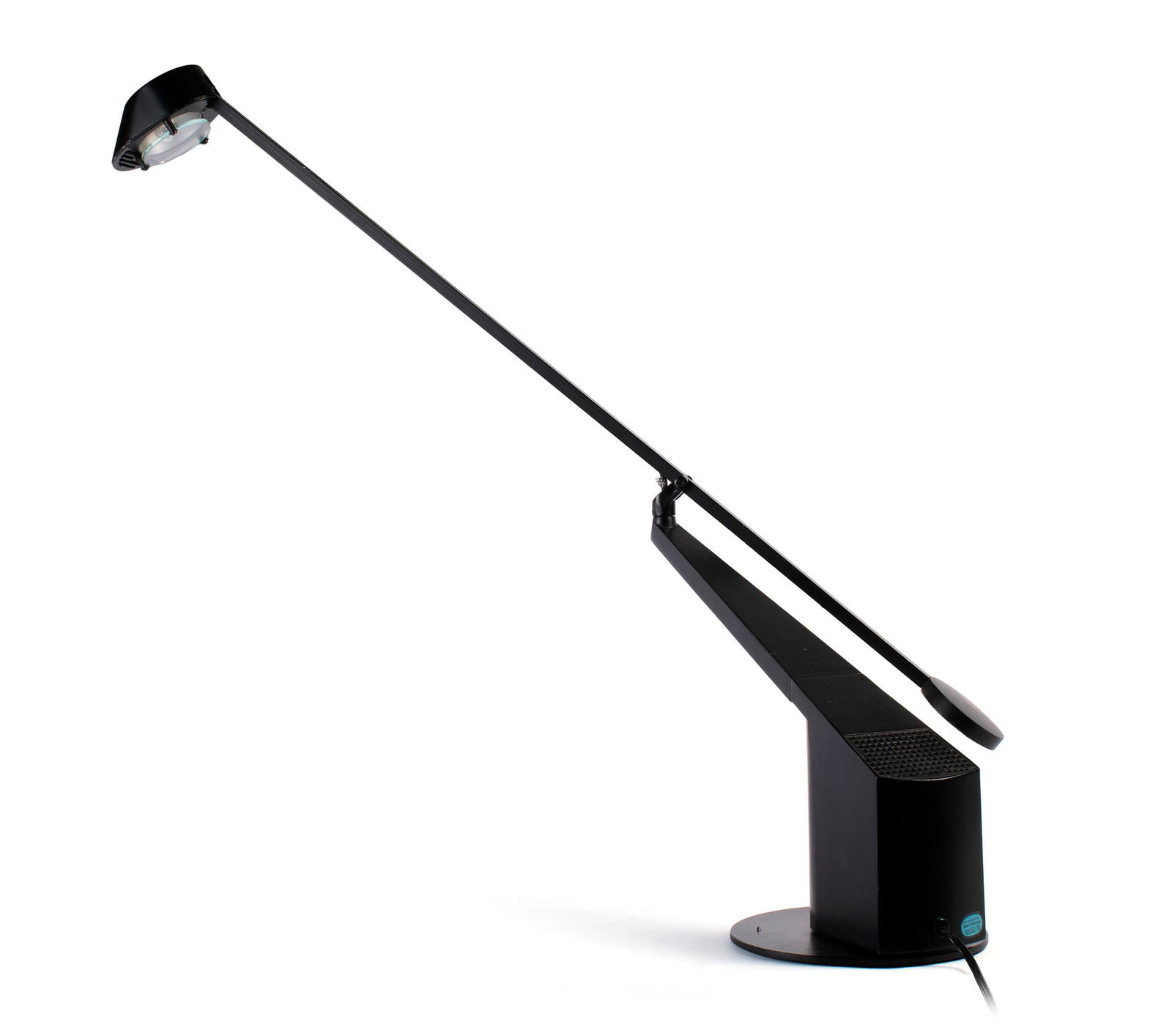ALA TABLE LAMP BY RODOLFO BONETTO FOR IGUZZINI: ALA TABLE LAMP BY RODOLFO BONETTO FOR iGUZZINIItalian, circa 1980s. Black adjustable counter-balance form.21 x 38 in. (53.3 x 96.5 cm.)