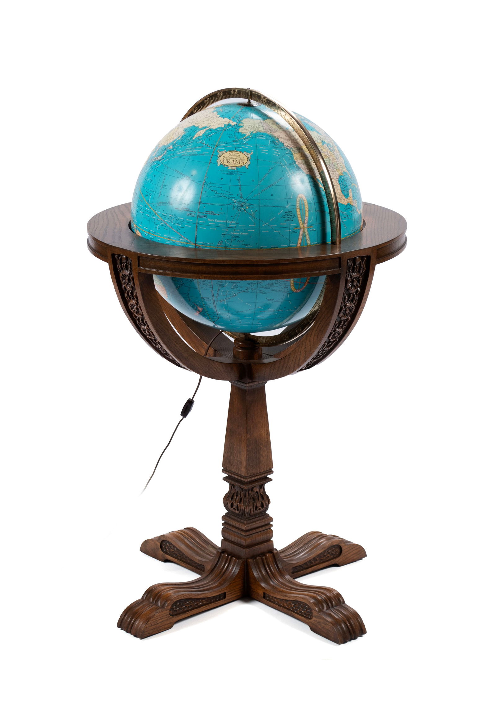 ROMWEBER VIKINIG OAK GLOBE ON STAND (1 of 6)