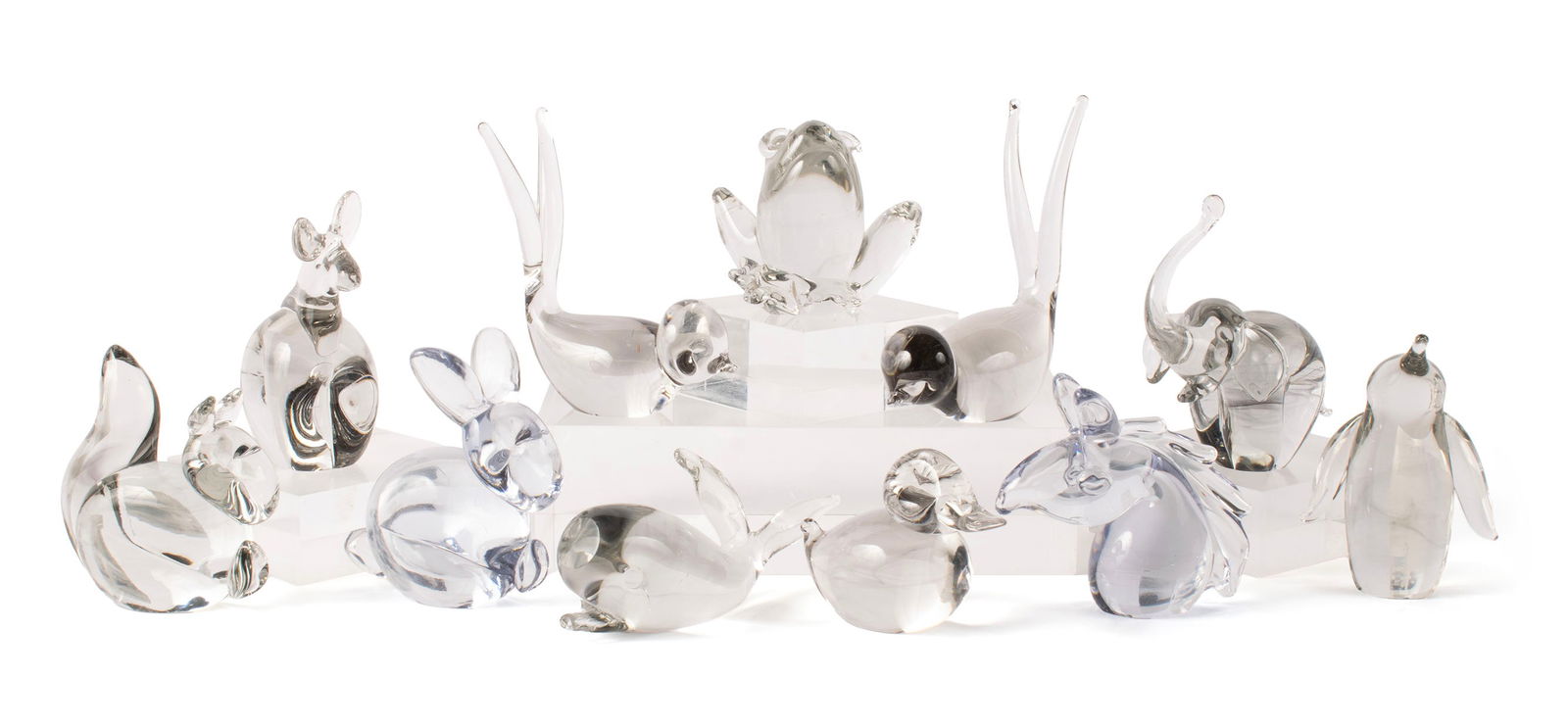 COLLECTION OF GLASS ANIMAL FIGURINES (1 of 7)
