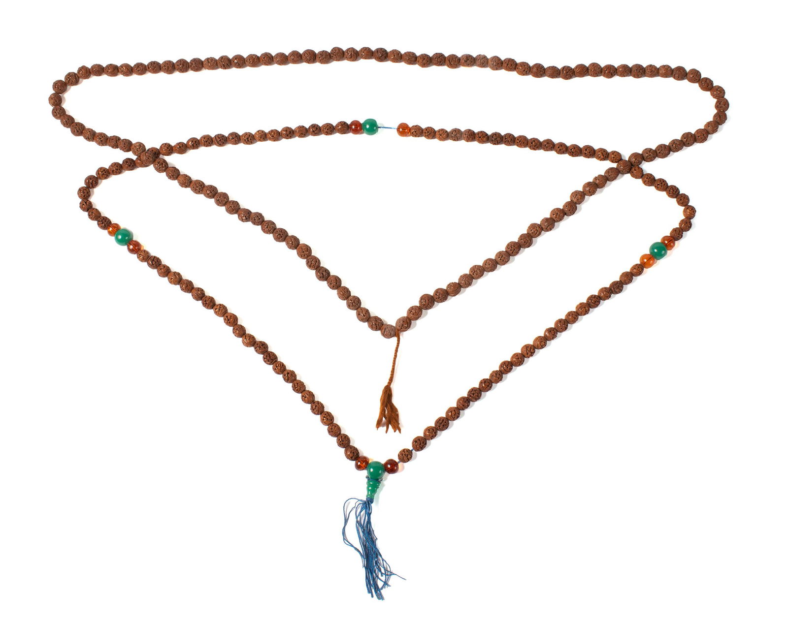 TWO CHINESE NUT BEAD PRAYER NECKLACES (1 of 6)