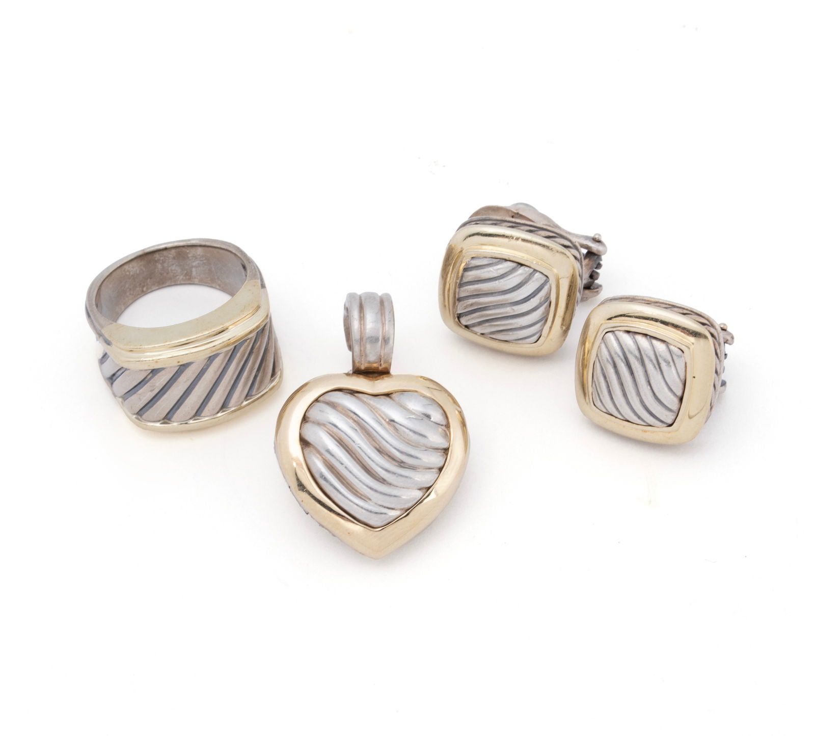 DAVID YURMAN RING, EARRINGS, AND HEART LOCKET (1 of 13)