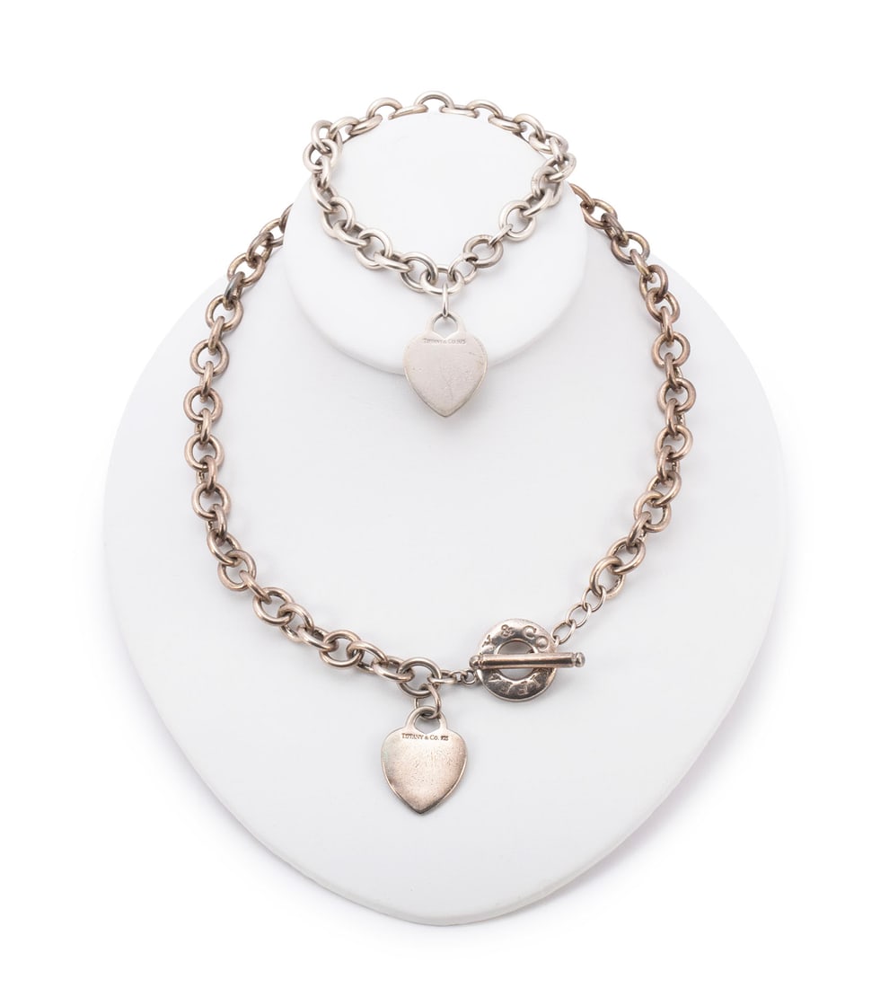 TIFFANY & CO. HEART TAG NECKLACE & BRACELET (1 of 6)