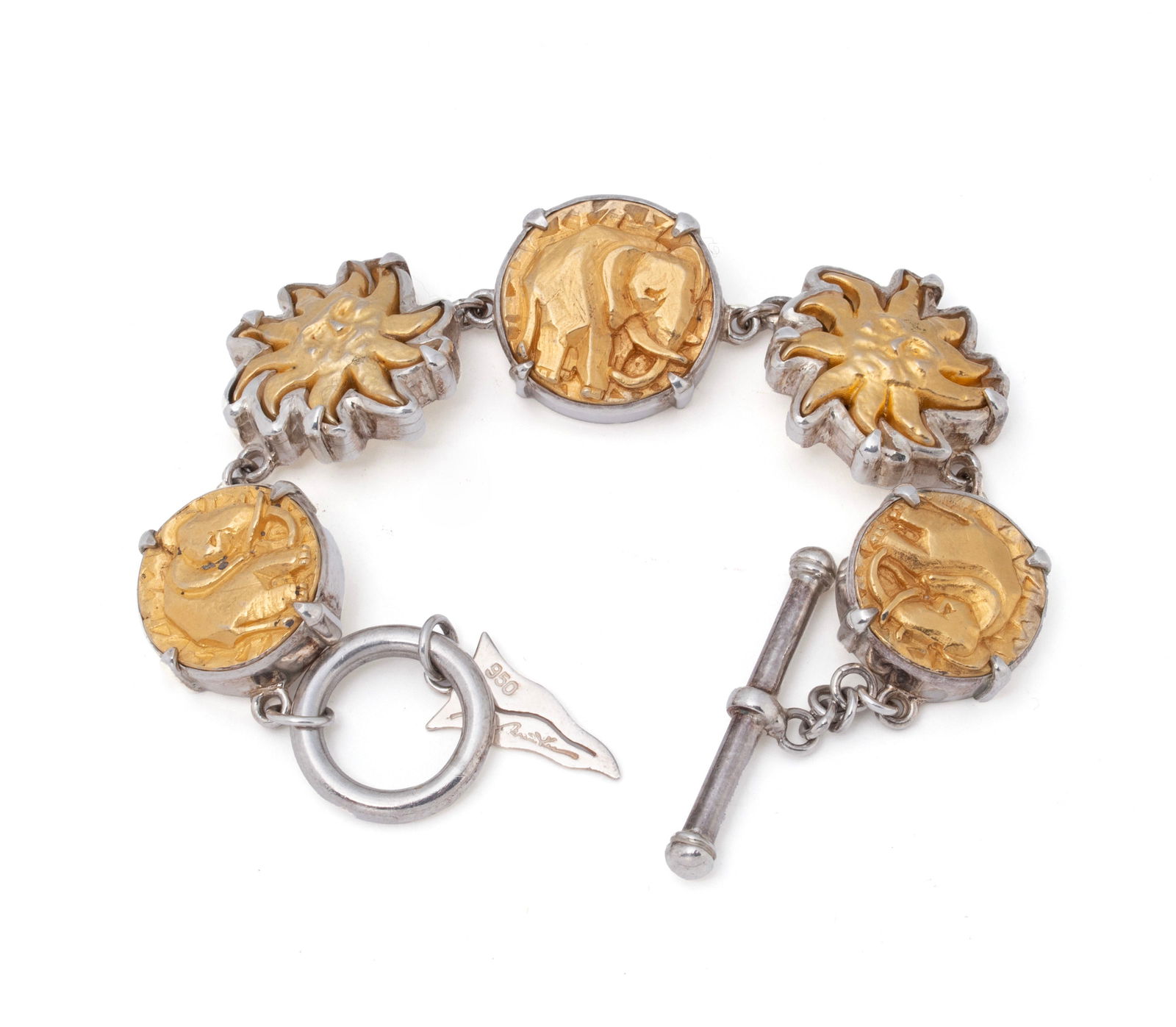 BARRY BRINKER STERLING & VERMEIL BRACELET (1 of 7)