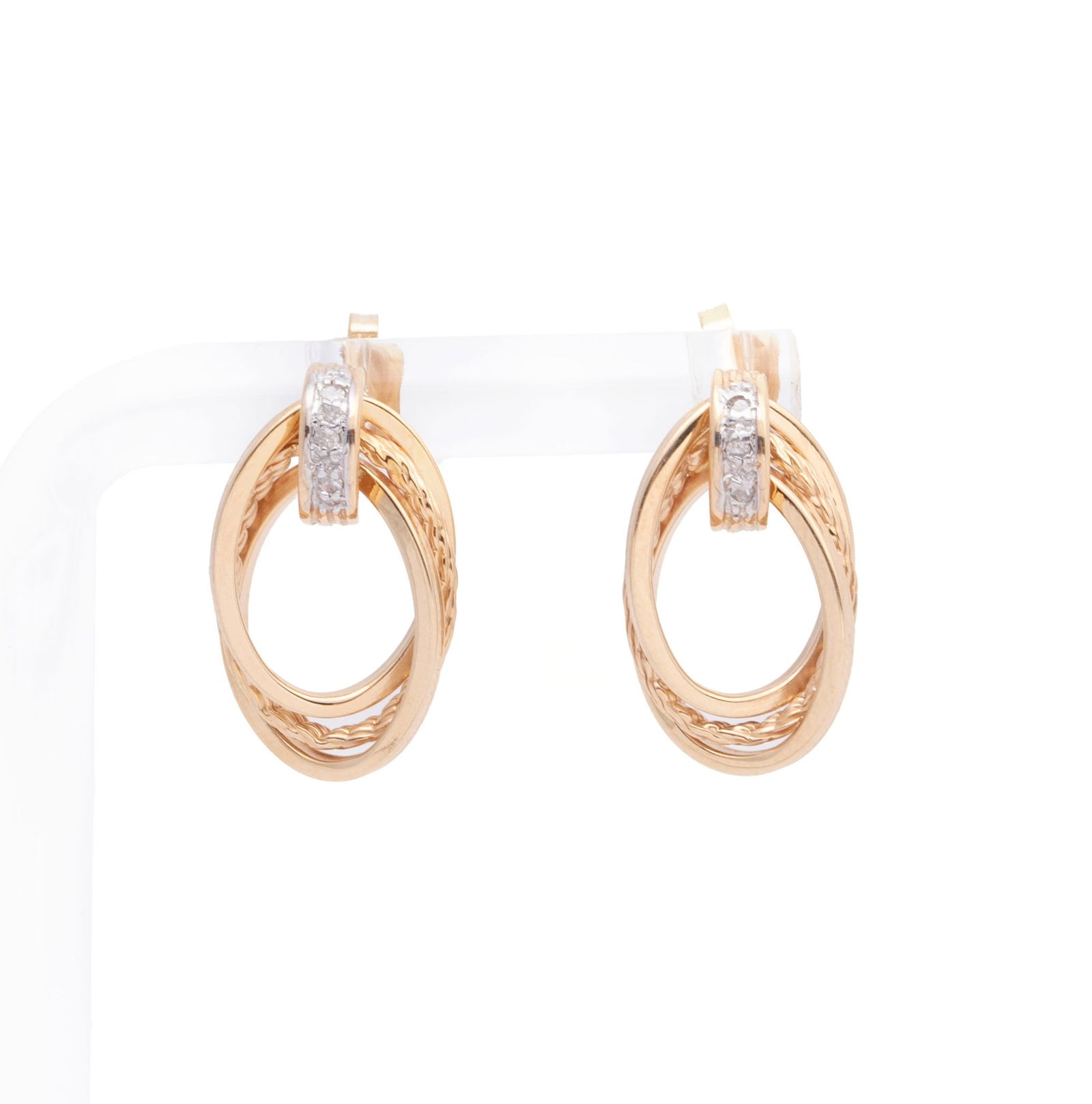 YELLOW GOLD AND DIAMOND EARRINGS (1 of 5)
