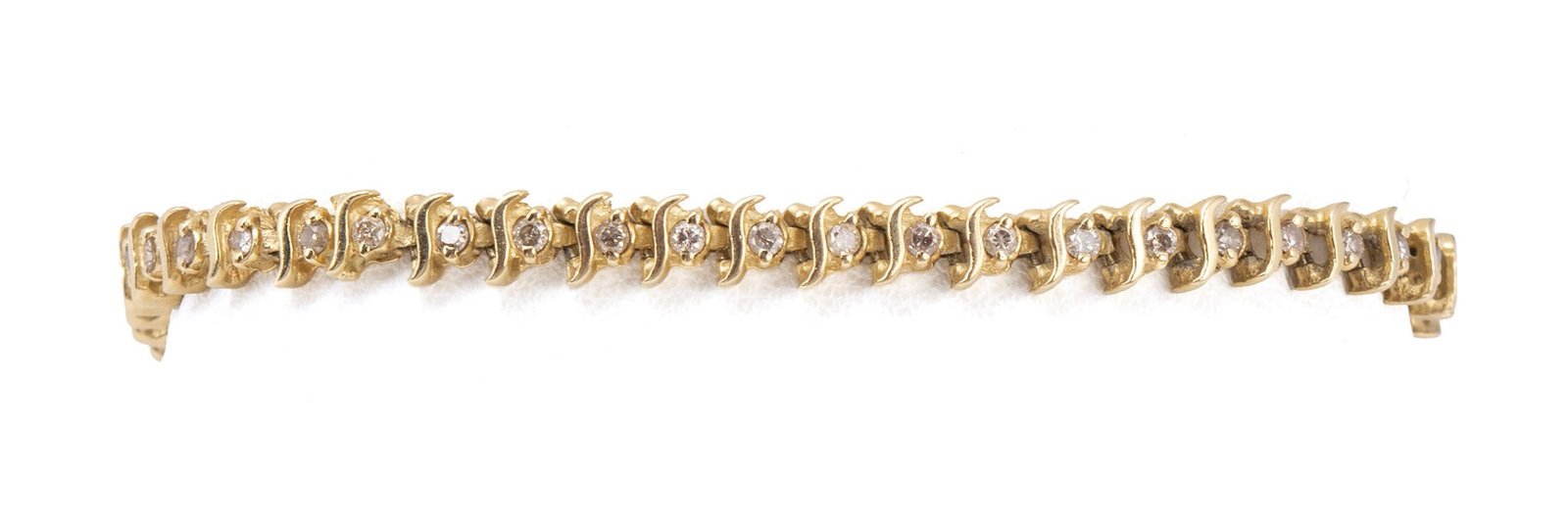 DIAMOND & GOLD TENNIS BRACELET (1 of 8)