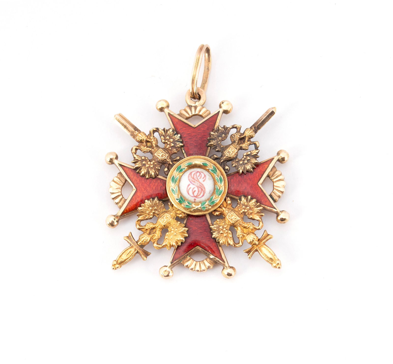 IMPERIAL RUSSIAN ORDER SAINT STANISLAUS GOLD CROSS MEDAL (1 of 6)