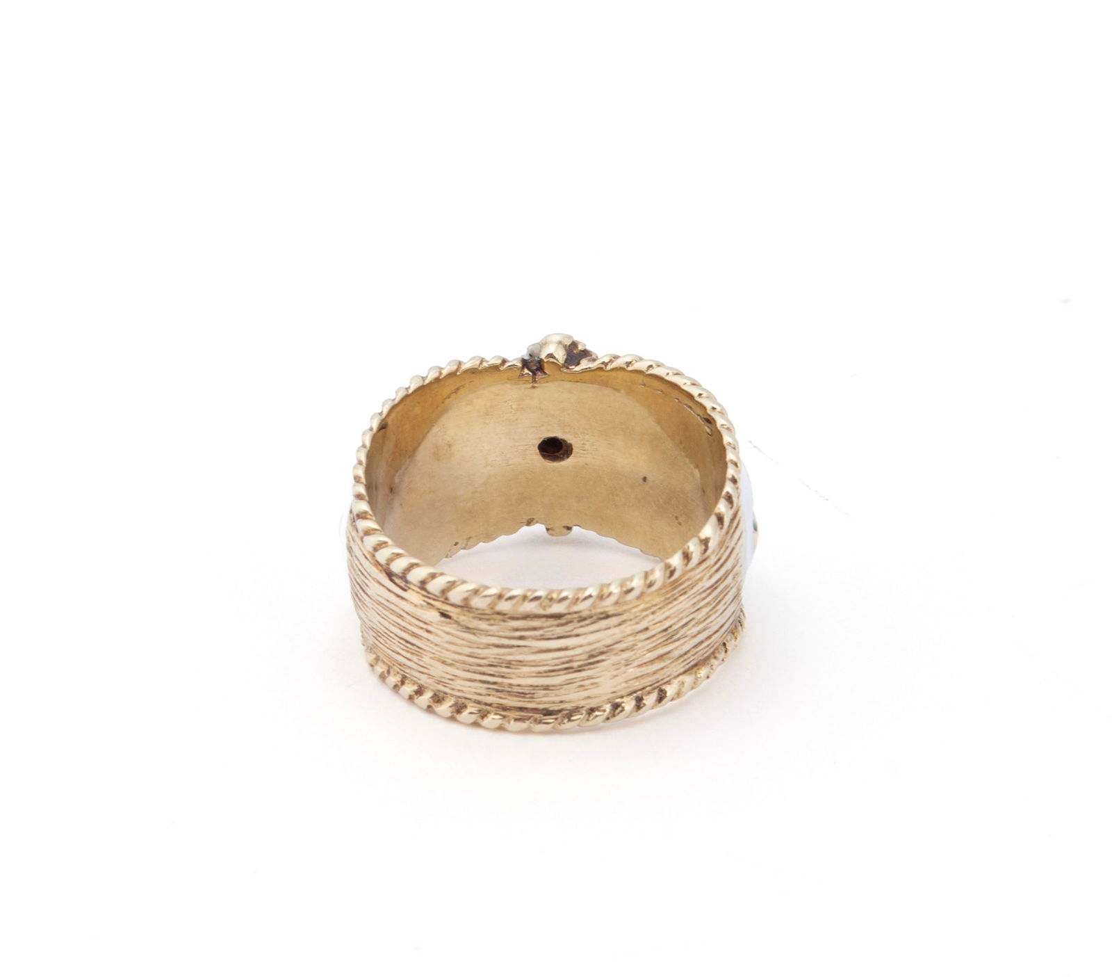 ENAMEL GOLD DIAMOND RING - 10