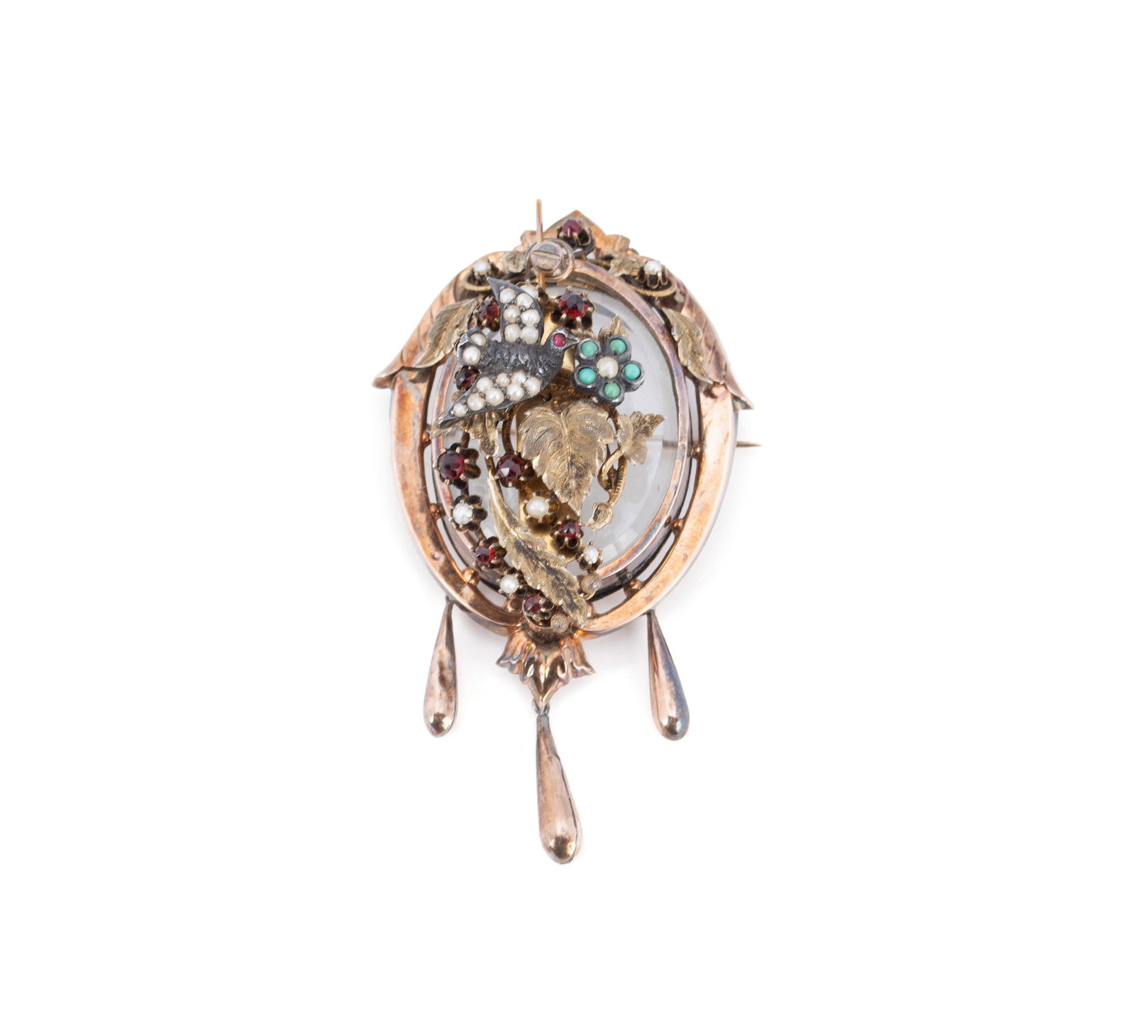 ANTIQUE VICTORIAN MOURNING BROOCH (1 of 8)