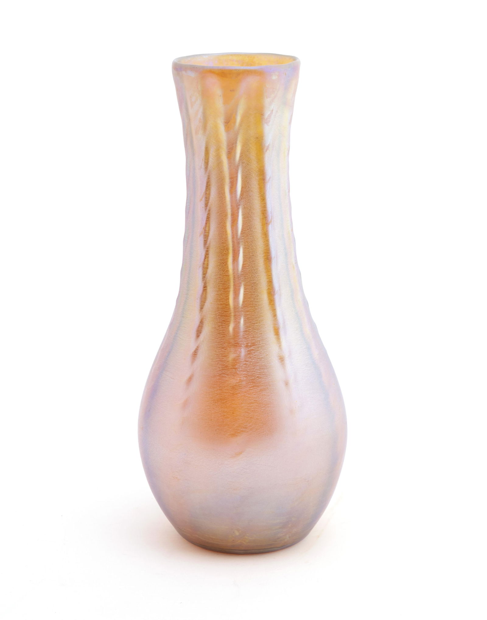 TIFFANY GOLD FAVRILE IRIDESCENT VASE (1 of 8)