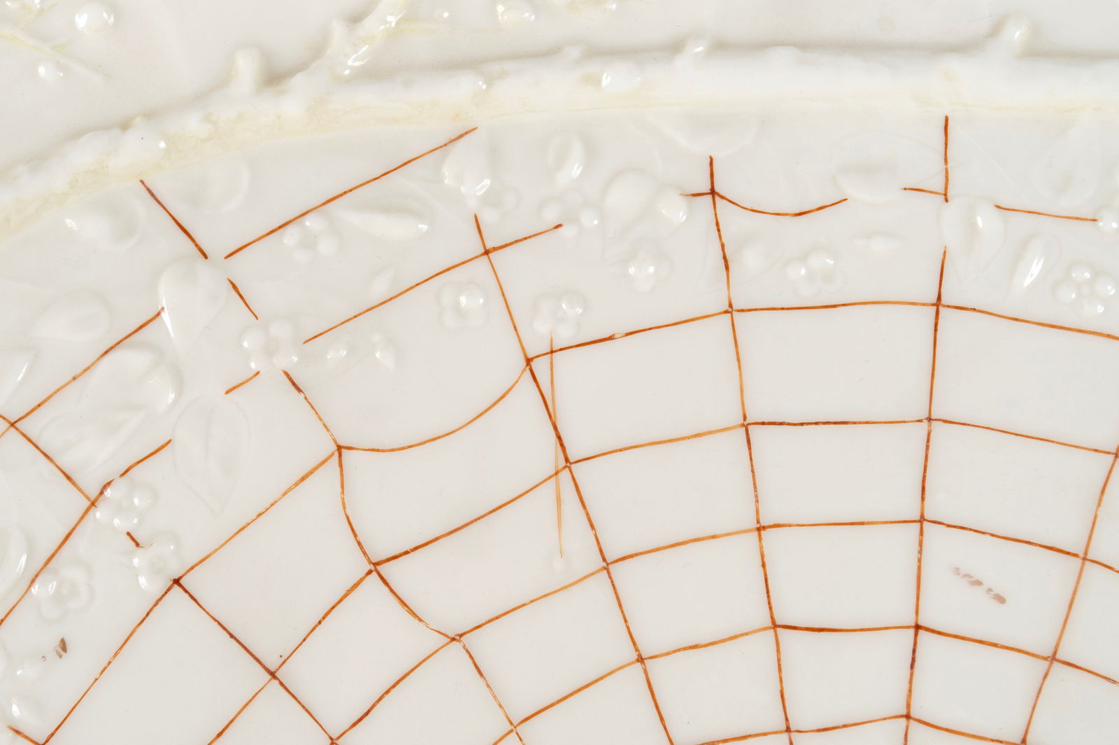 EARLY BELLEEK "THORN" PATTERN SERVING TRAY - 3