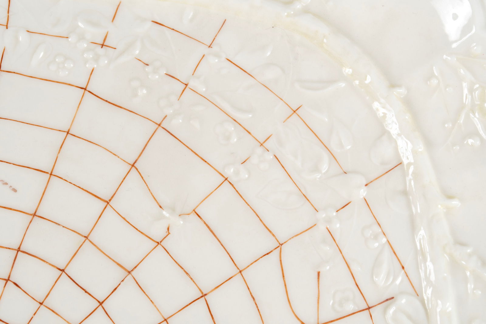 EARLY BELLEEK "THORN" PATTERN SERVING TRAY - 4