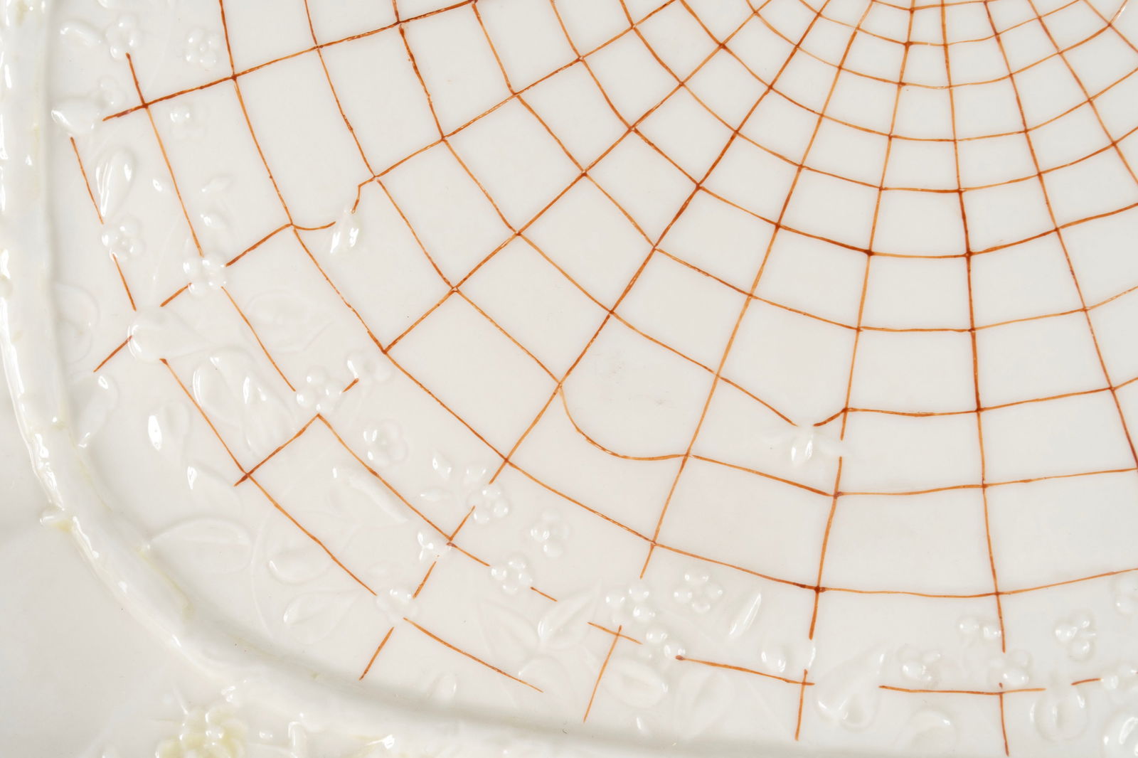 EARLY BELLEEK "THORN" PATTERN SERVING TRAY - 5