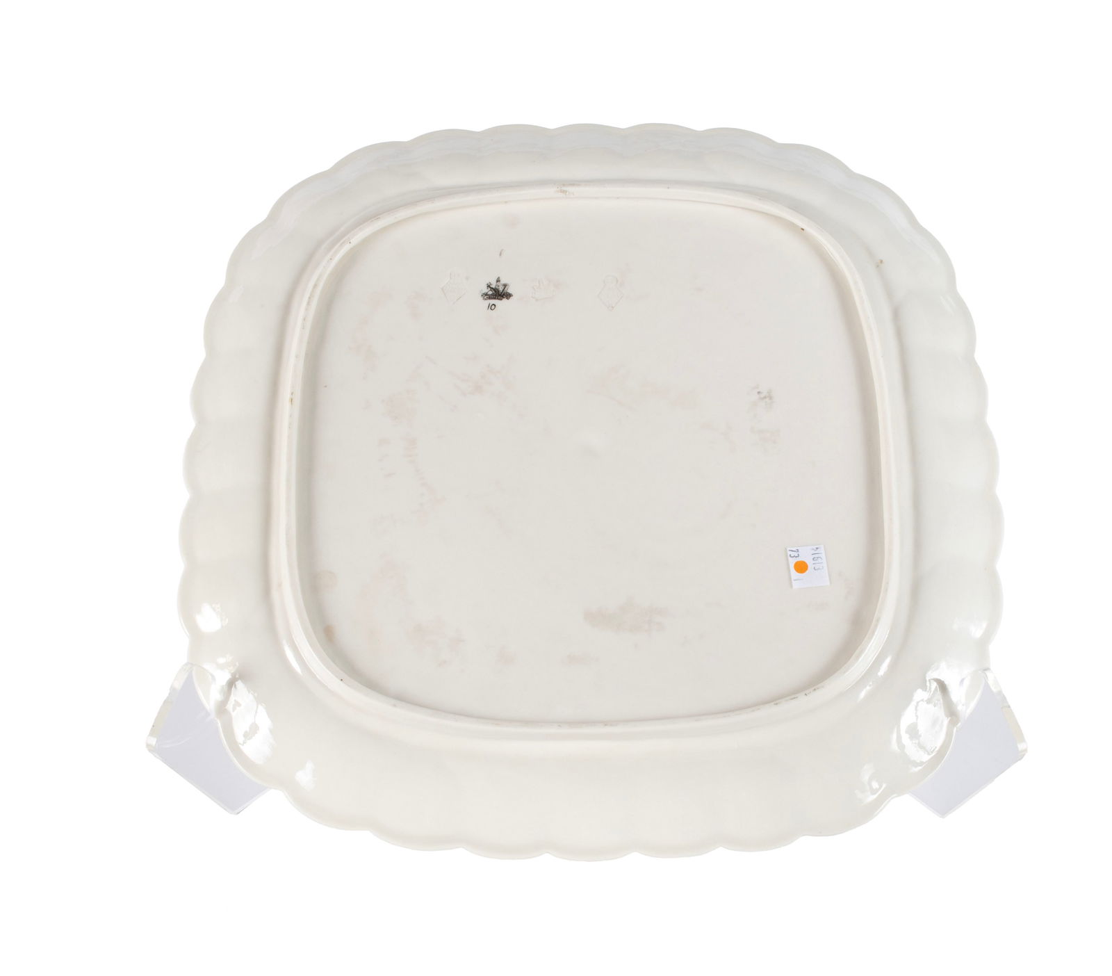 EARLY BELLEEK "THORN" PATTERN SERVING TRAY - 6