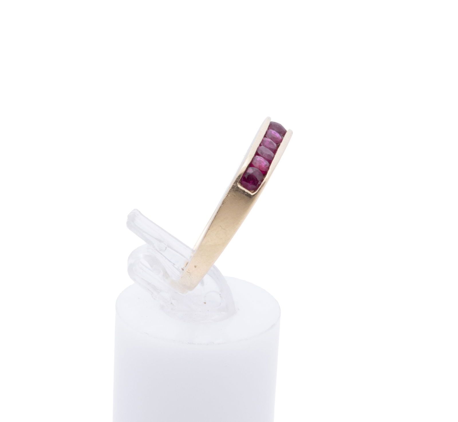 RUBY DIAMOND NECKLACE & TWO RUBY GOLD RINGS - 13