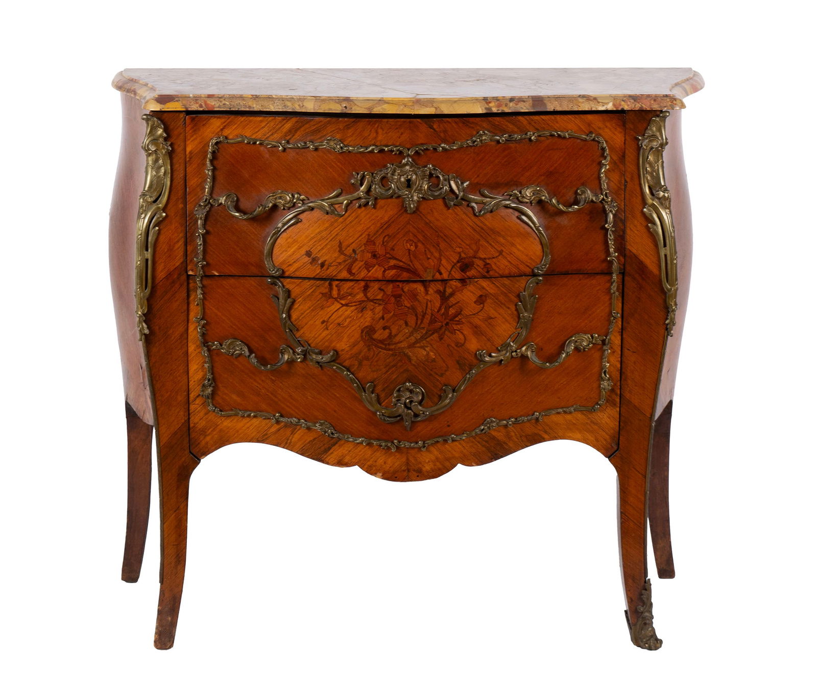 LOUIS XV STYLE MARBLE TOP COMMODE (1 of 14)