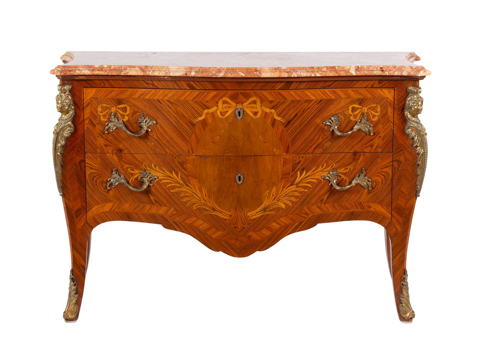 LOUIS XV STYLE MARBLE TOP COMMODE (1 of 11)