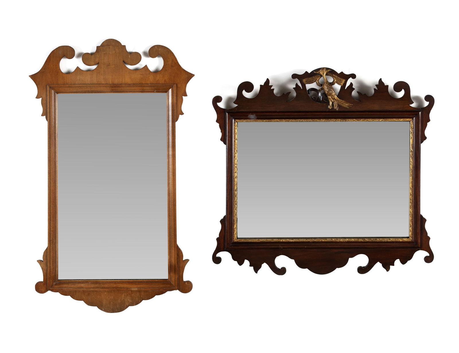 TWO CHIPPENDALE STYLE WALL MIRRORS (1 of 10)