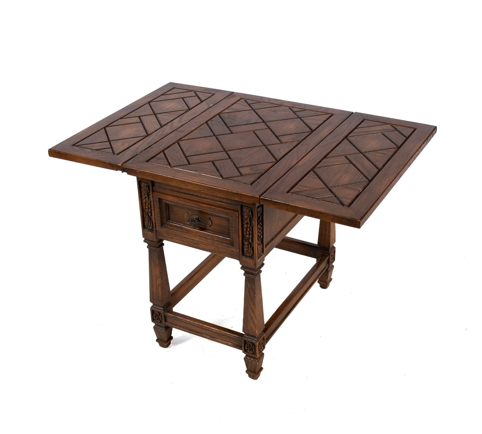 TWO ROMWEBER VIKING OAK SIDE TABLES - 2