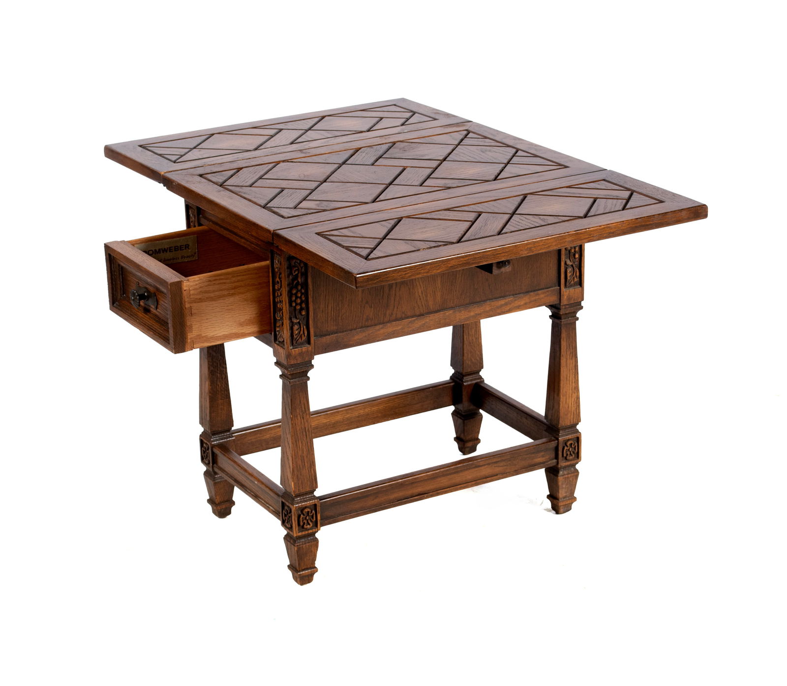 TWO ROMWEBER VIKING OAK SIDE TABLES - 6