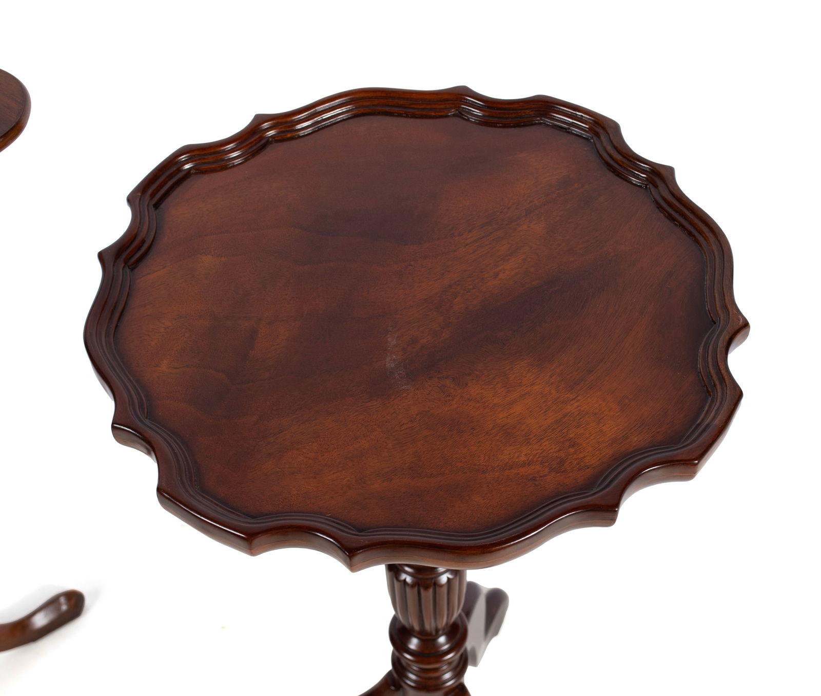 TWO PEDESTAL DRINKS TABLES - 2