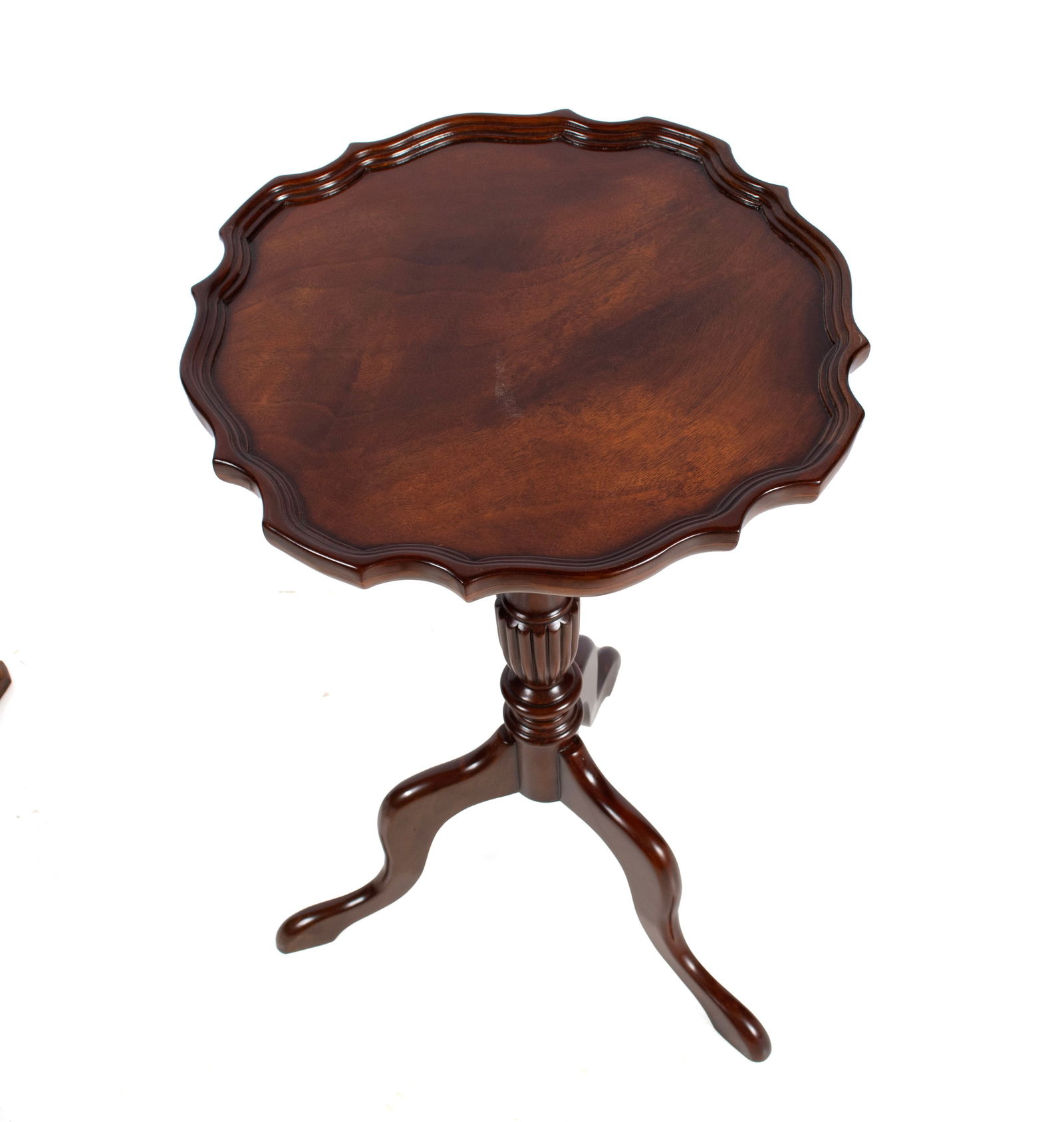 TWO PEDESTAL DRINKS TABLES - 4