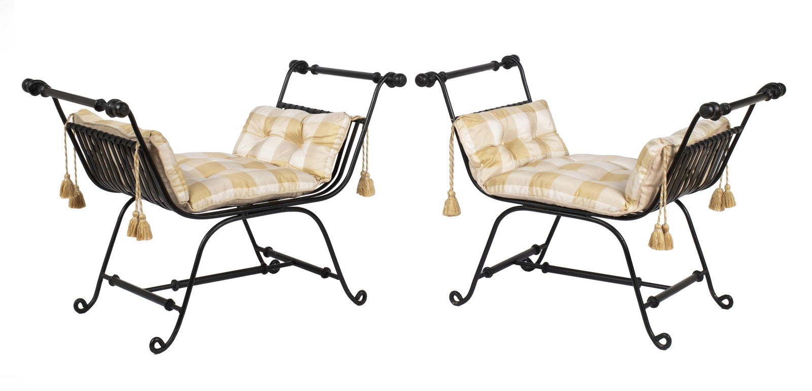 PAIR OF METAL BENCHES (1 of 9)