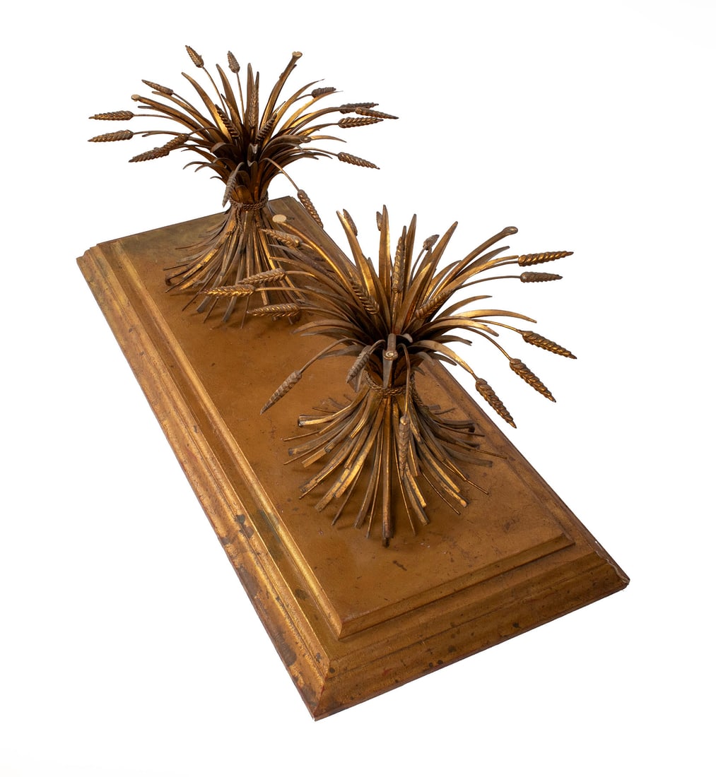 GLASS TOP WHEAT COFFEE TABLE - 5