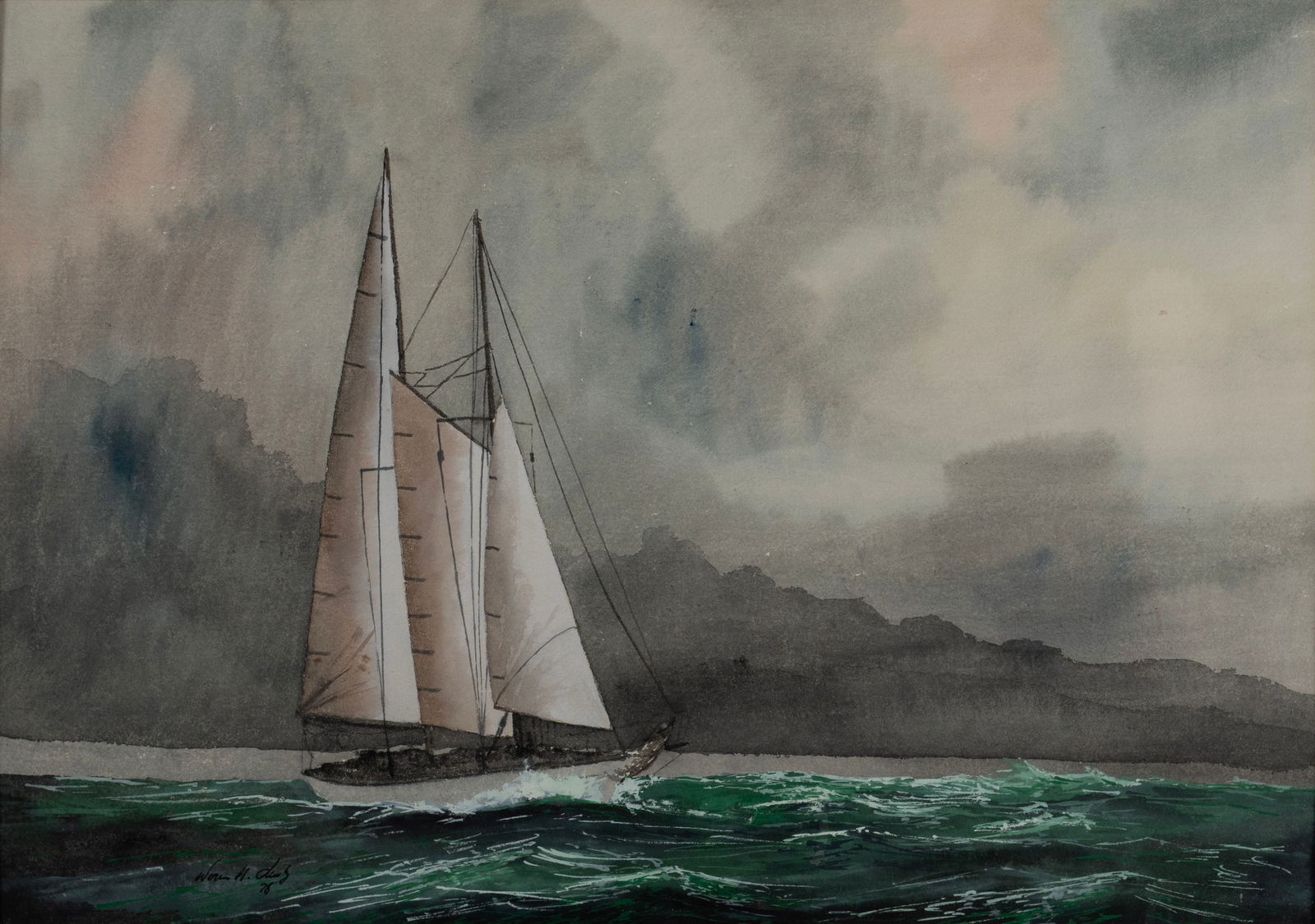 SAILBOAT WATERCOLOR (1 of 6)