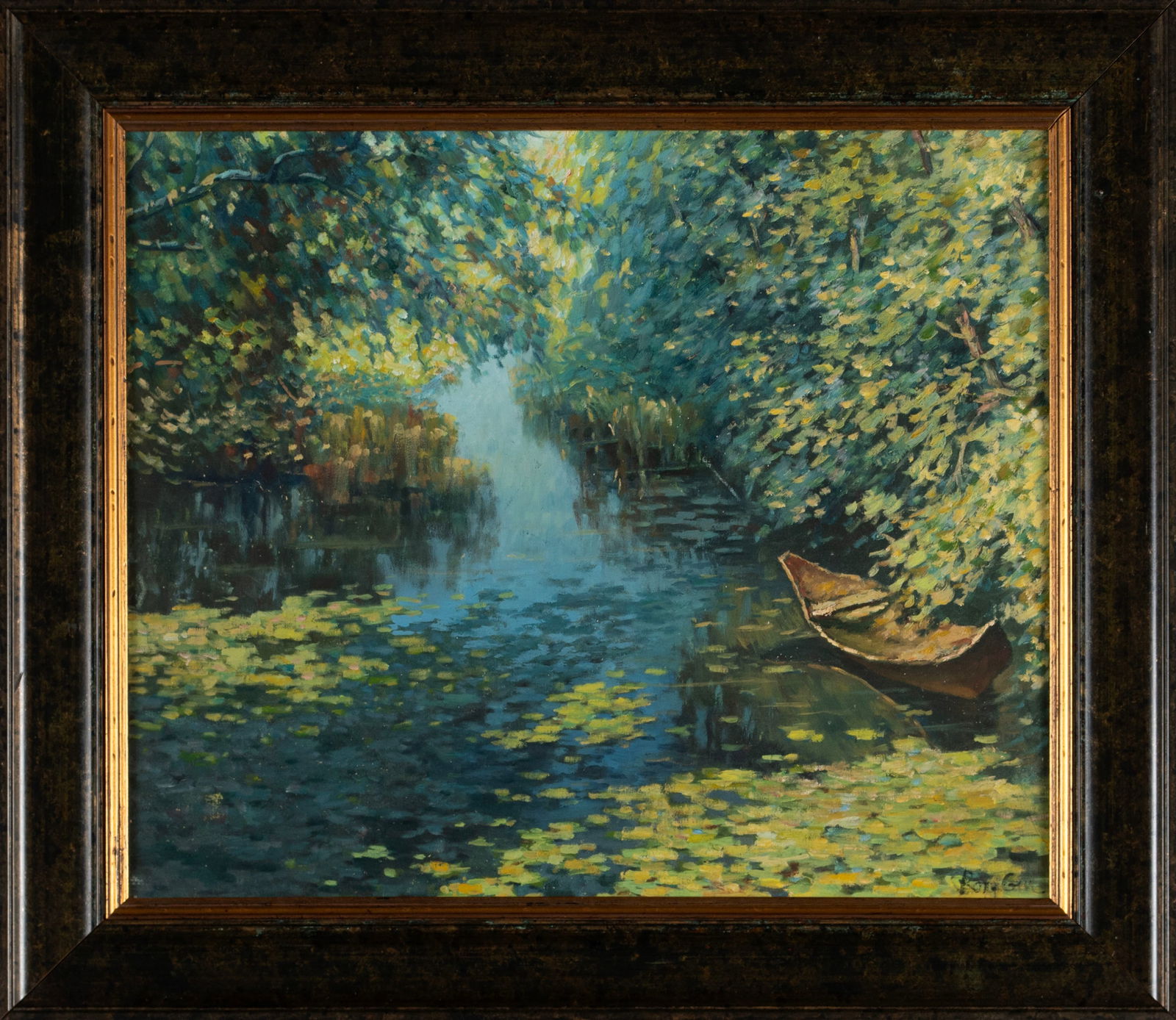 IMPRESSIONIST POND SCENE - 2